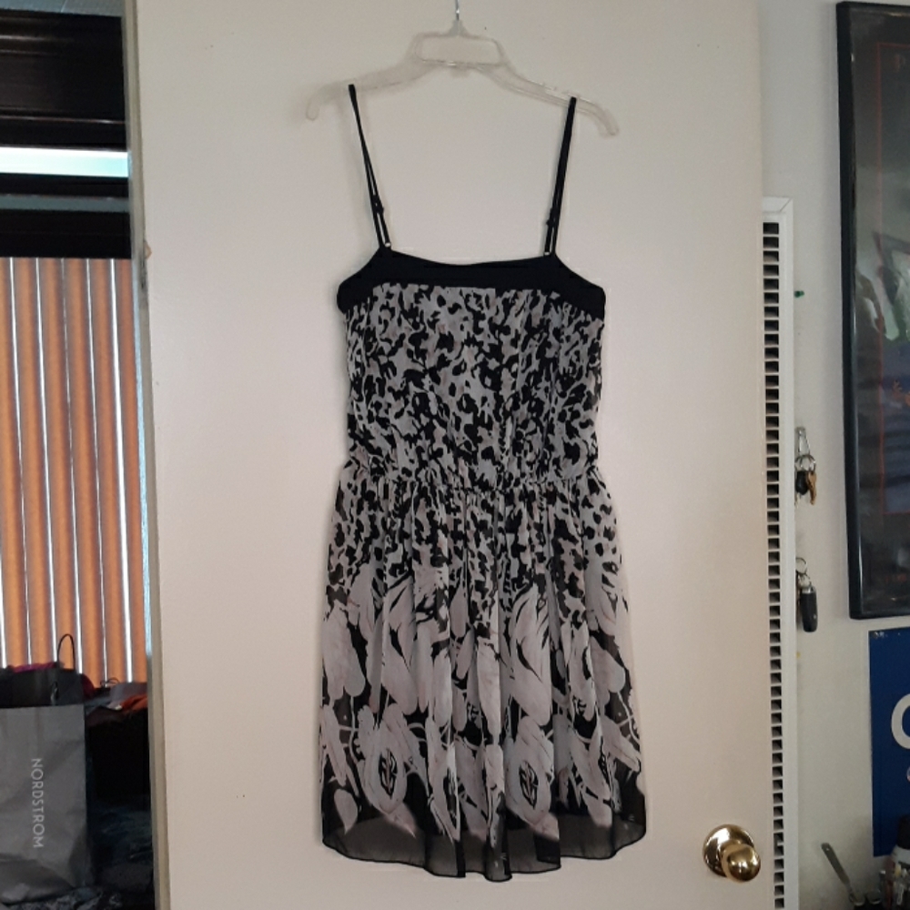 Leopard and flower print dress